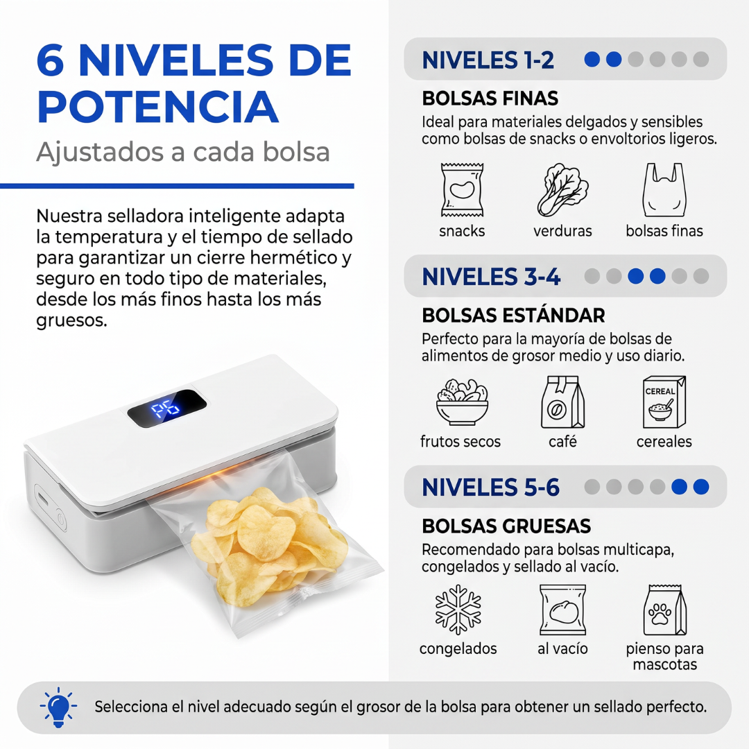 Sellador de Alimentos Portátil